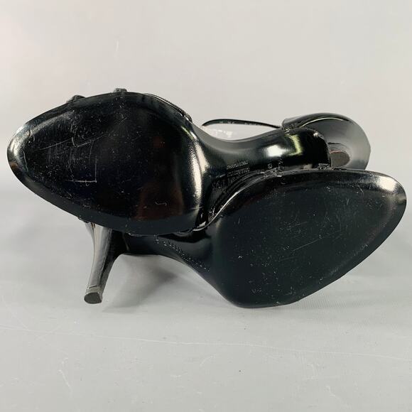 RALPH LAUREN Size 7.5 Black Patent Leather Strappy Sandals - Picture 6 of 8